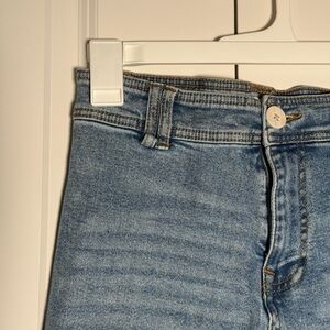 Zara Girls Wide Leg Blue Denim Jeans
